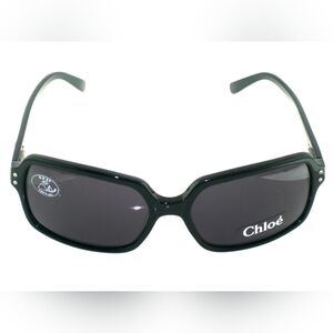 Chloe Jade Green Sunglasses With Silver Details